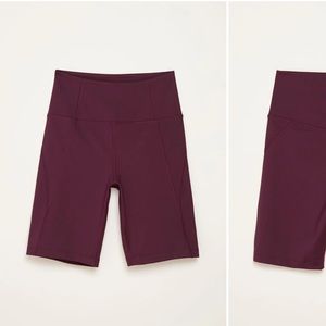 Girlfriend Collective High Rise bike shorts Plum